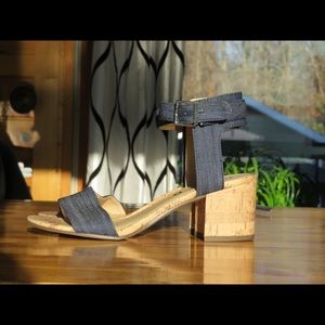 Unisex Denim sandals, size 8.5, never worn